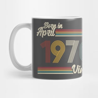 Vintage Born in April 1970 Mug